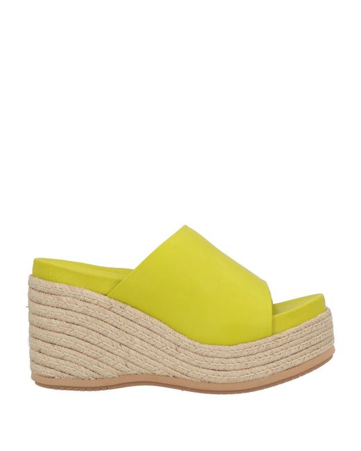 Paloma Barceló Yellow Selene Espadrilles Leather