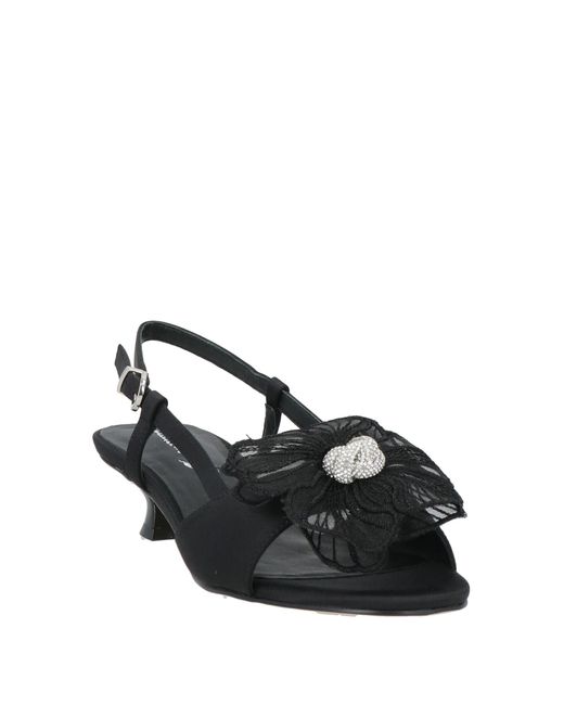 Luciano Barachini Black Sandals Textile Fibers