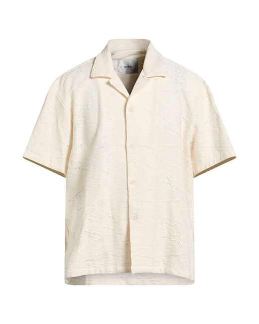Arte' Natural Cream Shirt Cotton for men