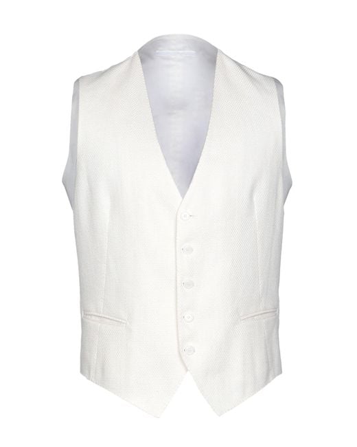 Tagliatore White Waistcoat for men