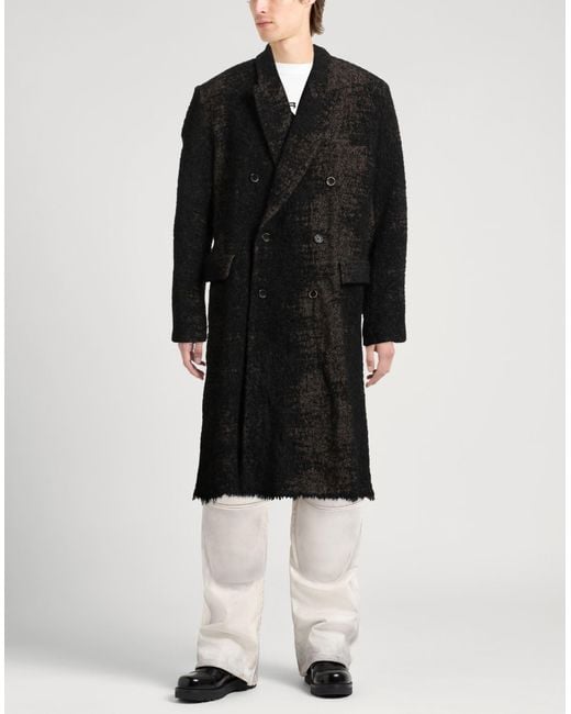 Abrigo Uma Wang de hombre de color Black