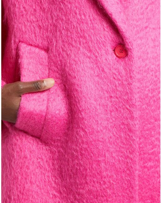 Semicouture Pink Coat Mohair Wool, Polyamide, Polyester