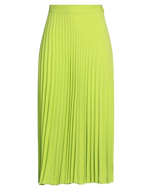 MM6 by Maison Martin Margiela Green Lime Midi Skirt Polyester