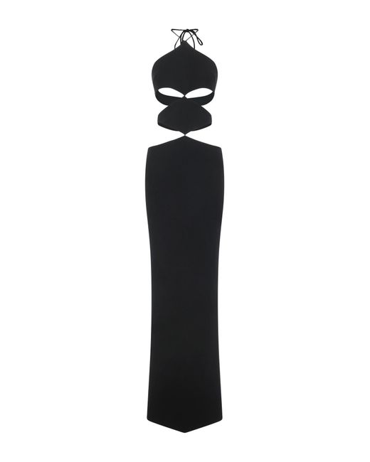 Monot Black Maxi Dress Polyester