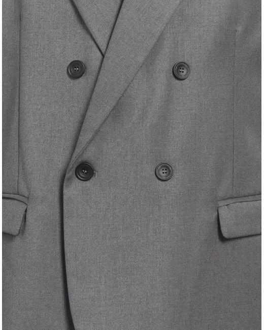 Imperial Gray Blazer Polyester, Viscose, Elastane for men