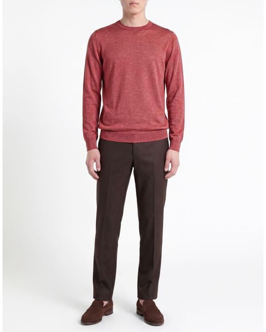 Gran Sasso Red Sweater Virgin Wool, Silk for men