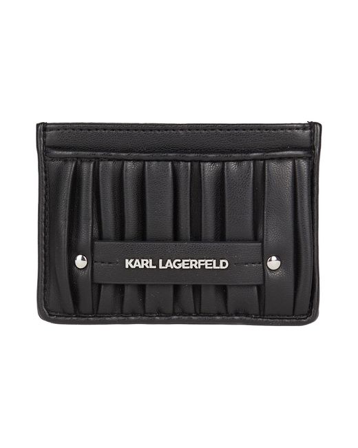 Karl Lagerfeld Black Cardholder Polyurethane