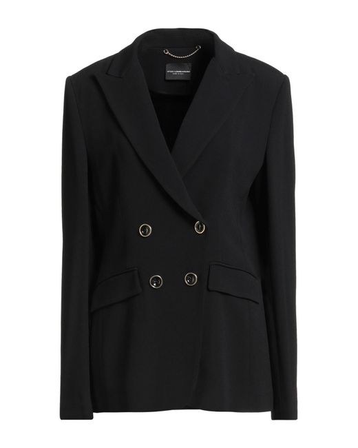 Atos Lombardini Women's Black Blazer Viscose, Acetate, Elastane