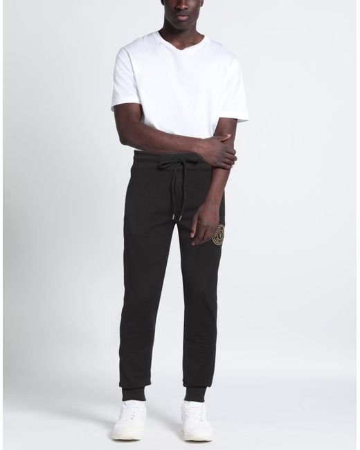 Versace Jeans Couture Black Pants Cotton, Elastane for men