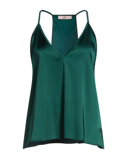 Carla G Green Top Acetate, Viscose, Elastane
