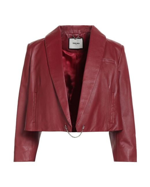 Max & Moi Red Jacket Lambskin