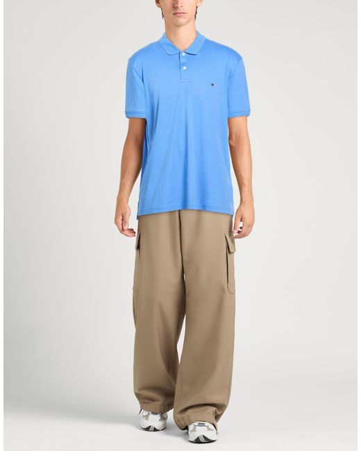 Tommy Hilfiger Blue Light Polo Shirt Cotton for men