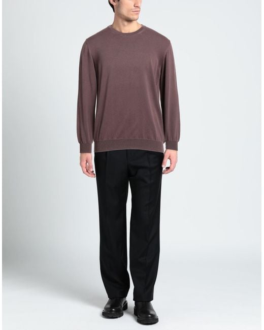 Alpha Studio Brown Sweater Cotton for men