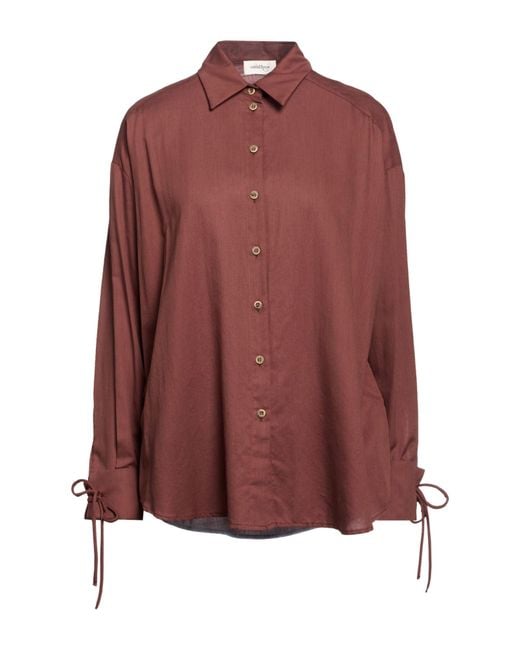 Ottod'Ame Red Chocolate Shirt Cotton, Tencel