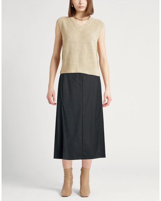 Theory Black Midi Skirt