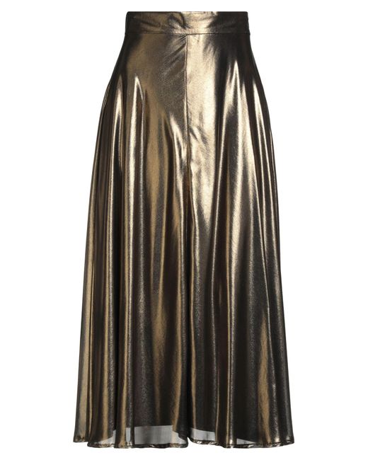 SAGE AND IVY Metallic Midi Skirt Polyester