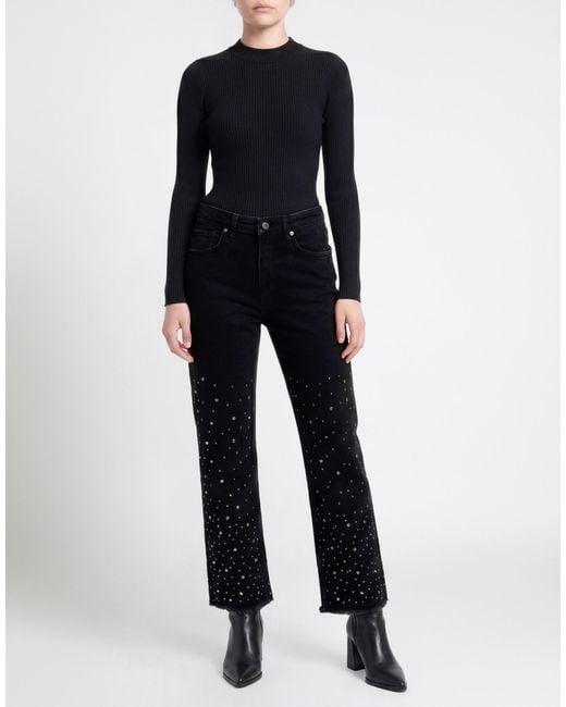 AllSaints Black Charcoal Jeans Cotton, Elastane