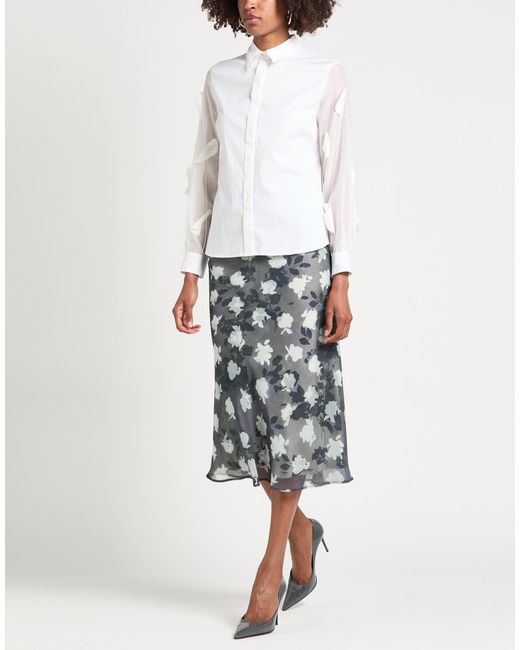 MAX&Co. Gray Midi Skirt