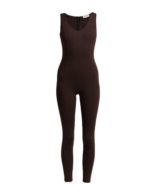 Suoli Brown Dark Jumpsuit Viscose, Polyamide, Elastane