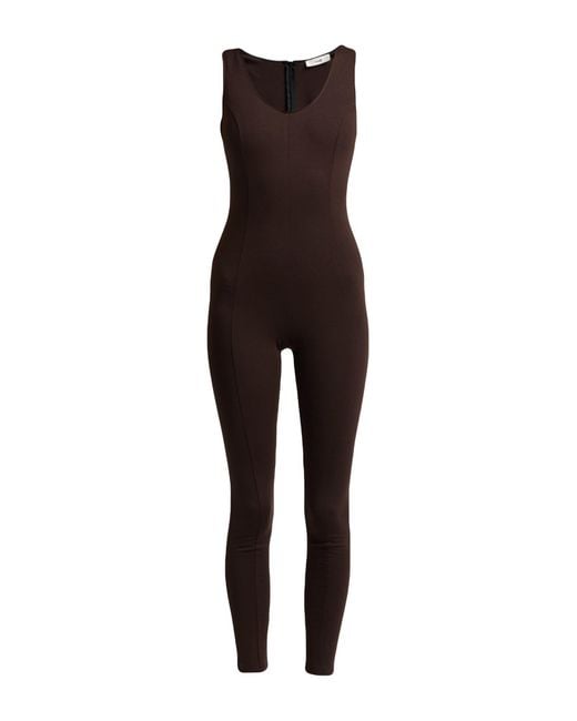 Suoli Brown Dark Jumpsuit Viscose, Polyamide, Elastane