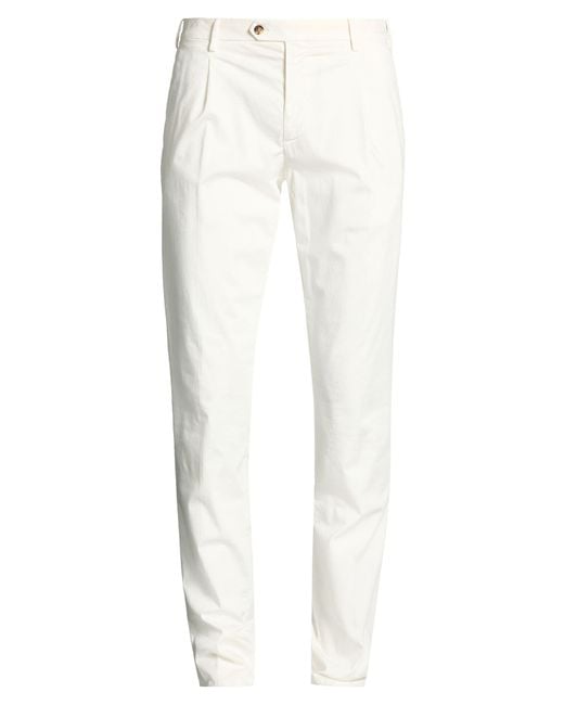 Lardini White Pants Cotton, Lyocell, Elastane for men