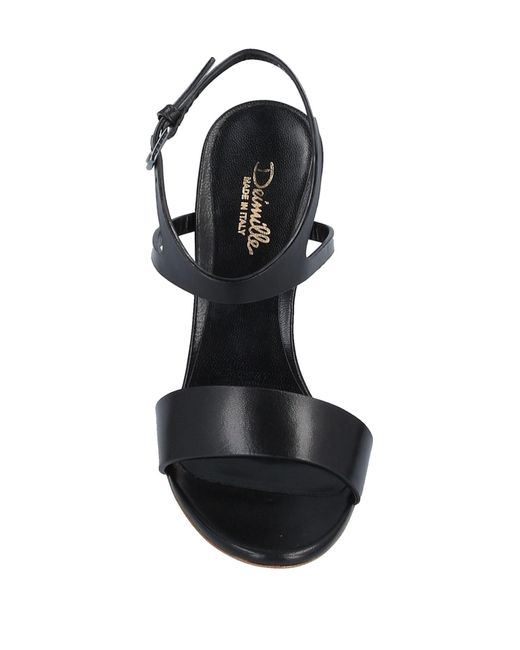 Deimille Black Sandals Kidskin