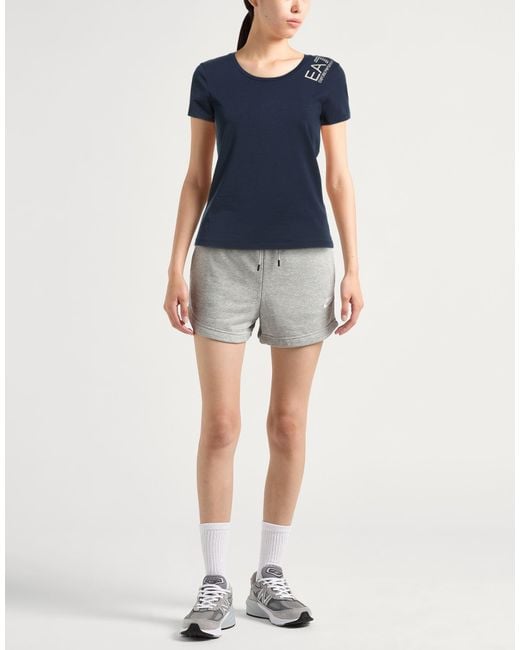 EA7 Blue T-Shirt Cotton, Elastane