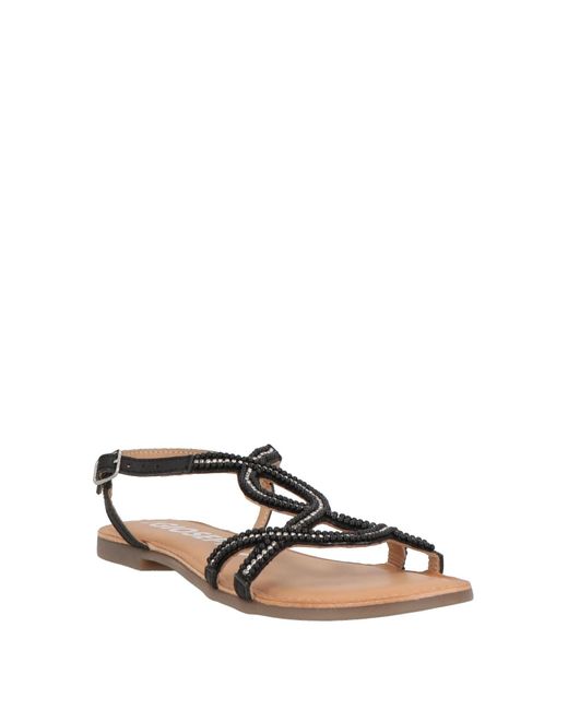 Gioseppo Black Sandals Leather