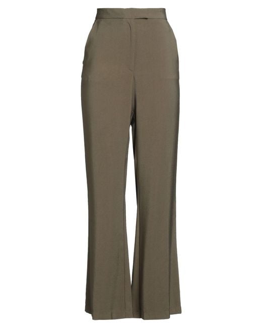 Soallure Gray Pants Viscose, Polyester