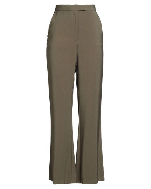 Soallure Gray Pants Viscose, Polyester