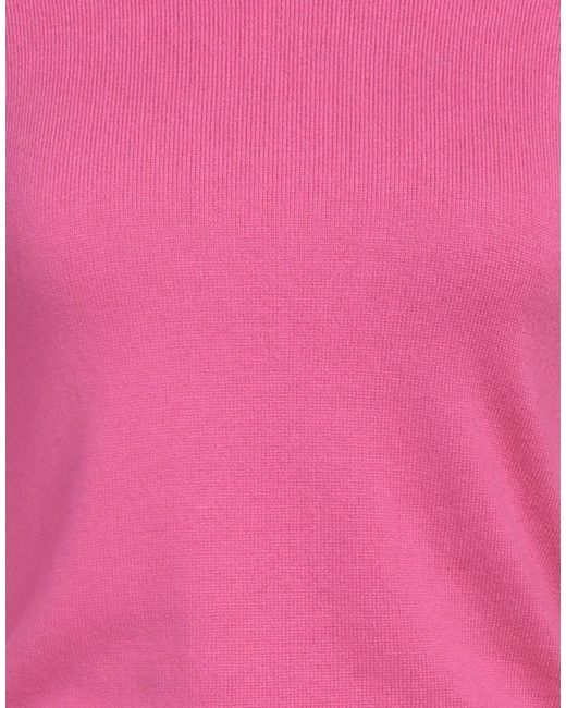 White Wise Pink Turtleneck