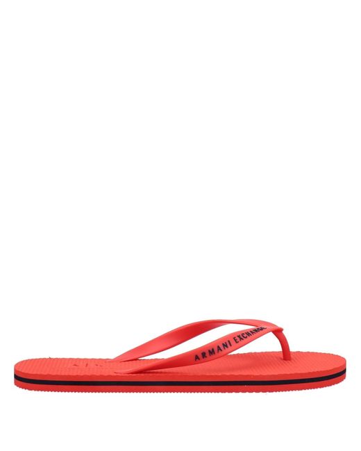 orange toe post sandals