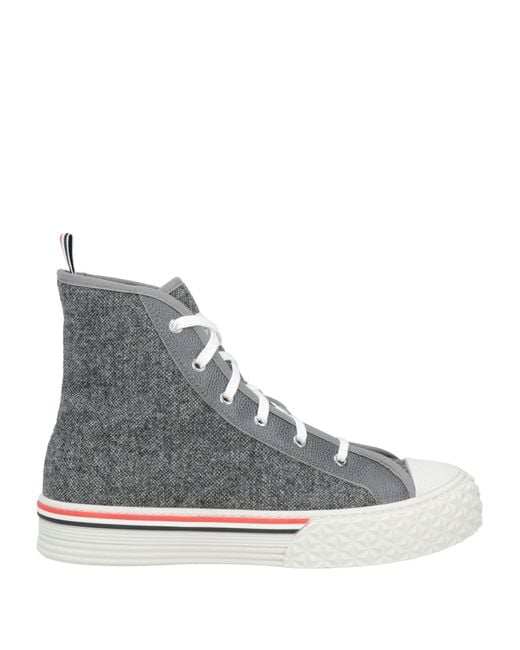 Thom Browne Gray Sneakers Textile Fibers, Leather for men