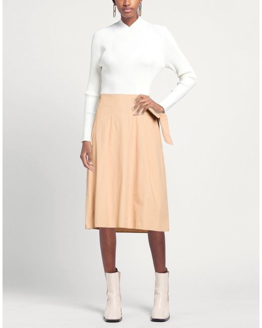 ALESSIA SANTI Natural Midi Skirt