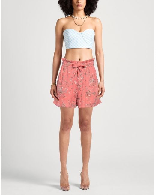 Isabel Marant Pink Coral Shorts & Bermuda Shorts Cotton, Silk