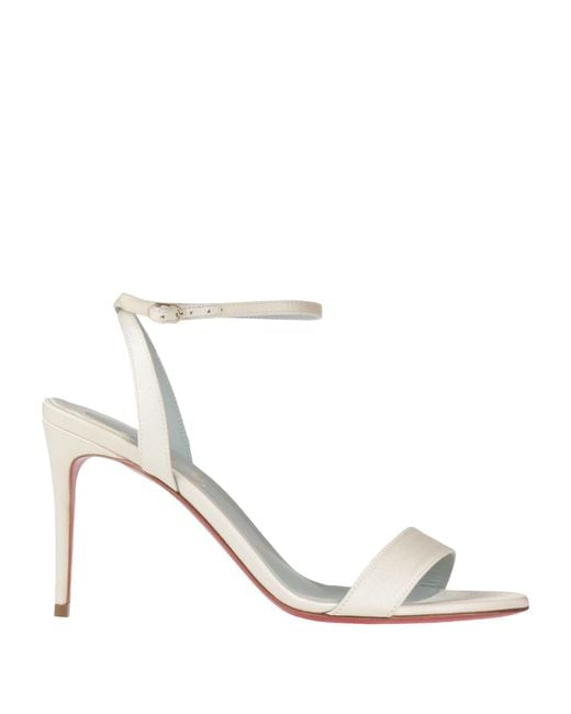 Christian Louboutin White Sandals Textile Fibers
