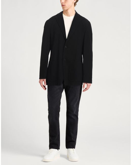 Dondup Black Blazer Viscose, Polyamide, Elastane for men