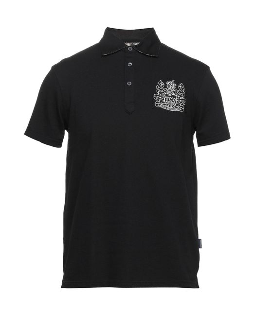 Aquascutum Cotton Polo Shirt in Black 