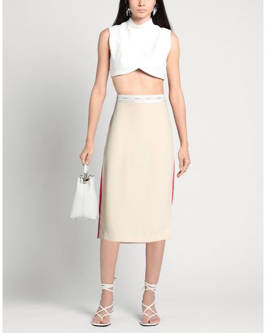 Blugirl Blumarine Natural Midi Skirt Polyester