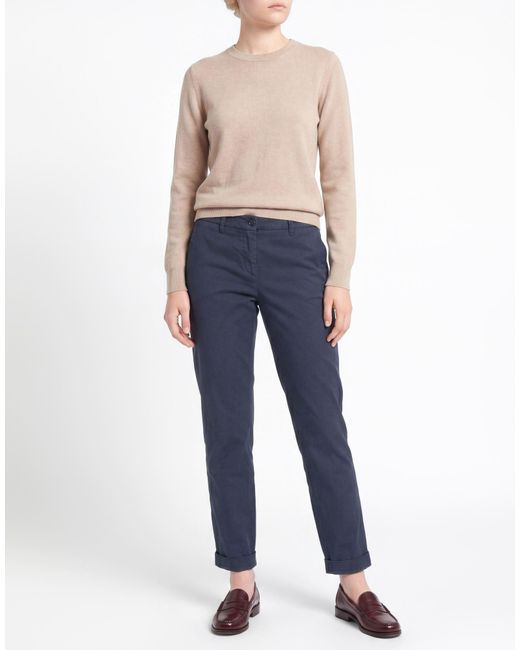 Aspesi Blue Midnight Pants Cotton, Elastane