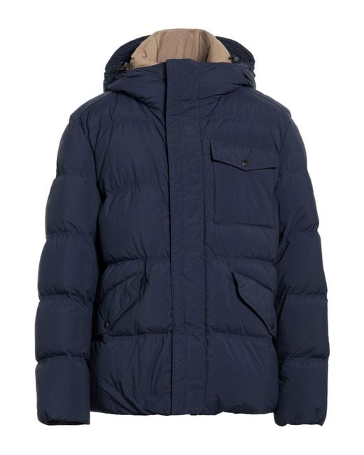 Woolrich Blue Puffer Polyamide for men