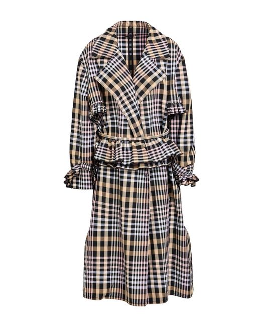 MSGM White Overcoat & Trench Coat Polyester, Cotton
