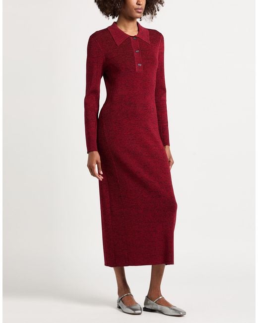 Ganni Red Midi Dress