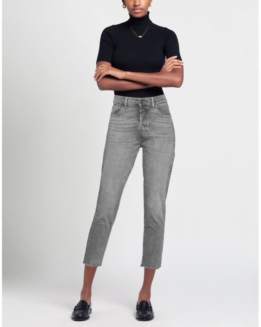 7 For All Mankind Gray Denim Trousers