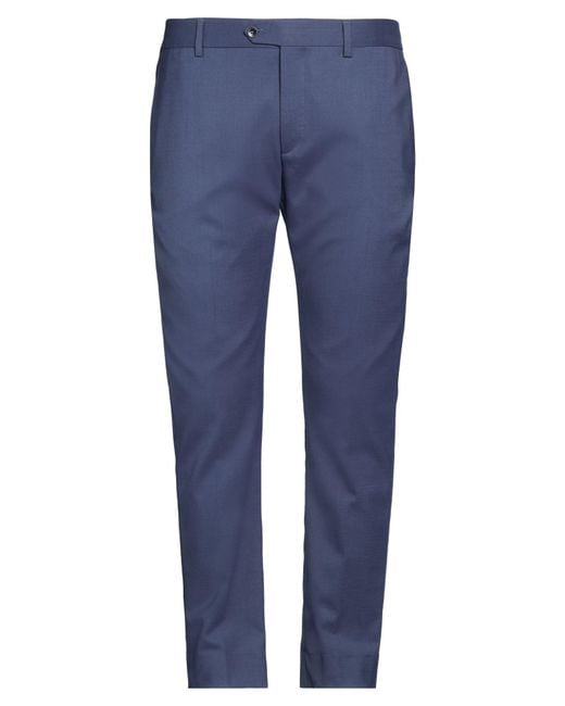 BE ABLE Blue Slate Pants Polyester, Virgin Wool, Elastane for men