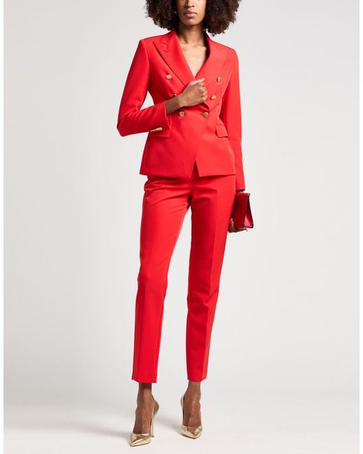 Tagliatore 0205 Red Suit Polyester, Elastane