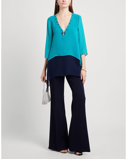 Camilla Blue Top Polyester