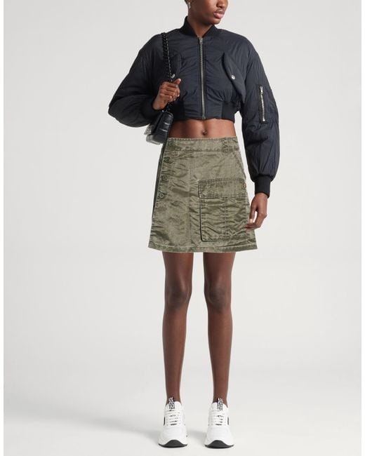 Alpha Industries Green Dark Mini Skirt Nylon