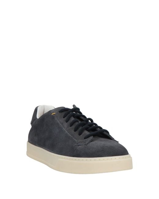 Doucal's Blue Sneakers Leather for men