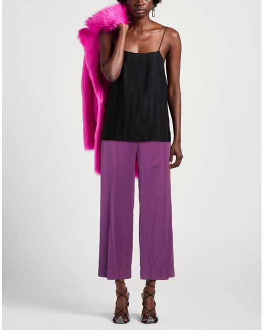 Incotex Purple Pants Cotton, Linen